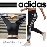 Adidas Pants & Jumpsuits | Adidas Aeroready Leggings Classic Black And White Adidas Stripe Womens Small | Color: Black/White | Size: S