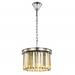 Sydney 3 light Polished nickel Pendant Golden Teak (Smoky) Royal Cut Crystal