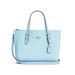 Coach Bags | Coach Leather Mollie Tote 25 C4084 Sky Blue Svsw7 Nwot $328 | Color: Blue/Silver | Size: Os