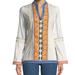 Tory Burch Tops | Nwt Tory Burch Stephanie Embroidered Long Sleeve Tunic, Sz 0 | Color: Blue/White | Size: 0