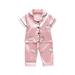 JDEFEG Boys Pajama Sets 12-18 Month Boy Clothes Summer Baby Girl Clothes2Pc Clothes Set Boys Footie Pajamas Size 5 Baby Layette Set Polyester Pink 90