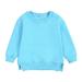 Toddler Boys Girls Pullover Sweatshirt Children s Solid Plus Babies Color Top Coat Girls Tops Shirt Little Girl Tops Pack Little Girls Clothes Tunics for Girls Size Girls Long Sleeve