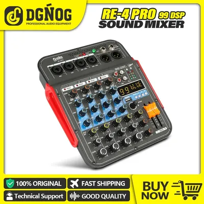 RE-4 PRO – mélangeur Audio 6 canaux 99 effets DSP Console DJ avec Bluetooth USB pour