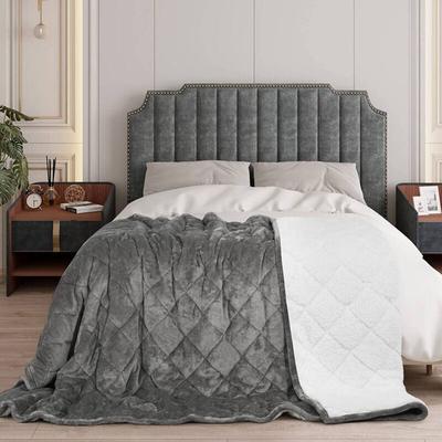 Gewichtsdecke Therapiedecke Erwachsene 9kg doppelseitige schwere Decke aus Flanell Sherpa, weiche Image