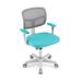 Costway Adjustable Desk Chair with Auto Brake Casters for Kids-Turquoise