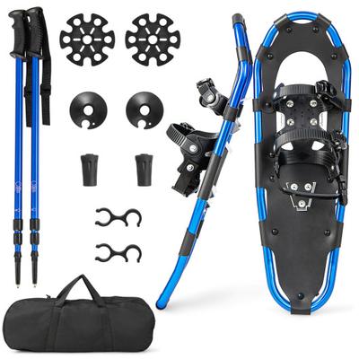 Costway 21/25/30 Inch Lightweight Terrain Snowshoes with Flexible Pivot System-21 inches