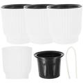 Homemaxs 4Pcs Self Watering Planters Household Automatic Watering Planter Plastic Flower Pot