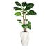Vintage Home Artificial Faux Real Touch 7.67 Feet Tall Monstera With Burlap Kit With Fiberstone Planter