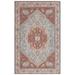 SAFAVIEH Tucson Filip Traditional Machine Washable Area Rug 9 x 12 Aqua/Rust