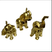 Urban Designs Luck And Wisdom Elephant Trio Collectible Statue Figurine - Gold