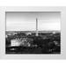 Highsmith Carol 18x15 White Modern Wood Framed Museum Art Print Titled - Dawn over the White House Washington Monument and Jefferson Memorial Washington D.C. - Black and