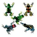 5pcs Metal Frog Wall Decor Outdoor Garden Frog Ornaments Iron Frog Sculpture