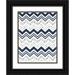 Grey Jace 25x32 Black Ornate Wood Framed with Double Matting Museum Art Print Titled - Star chevron