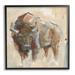 Stupell Industries Bison Portrait Country Wildlife Painting Painting Black Framed Art Print Wall Art Design by Ethan Harper