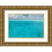 Paulson Don 14x11 Gold Ornate Wood Framed with Double Matting Museum Art Print Titled - Bahamas Exuma Island Seascape of aqua ocean