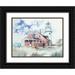 Gorham Gregory 14x12 Black Ornate Wood Framed with Double Matting Museum Art Print Titled - Cape Cod Light House