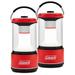 Coleman 800 Lumens LED Outdoor Camping Lantern w/ BatteryGuard Red(2 Pack)