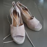 Coach Shoes | Euc Coach Dana Espadrille Suede Wedge Platform Sandals | Color: Cream | Size: 6.5