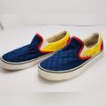 Vans Shoes | Blue/Gray Checkered Slipon Vans Unisex Shoes Are In Good Condition | Color: Blue/Gray | Size: 9