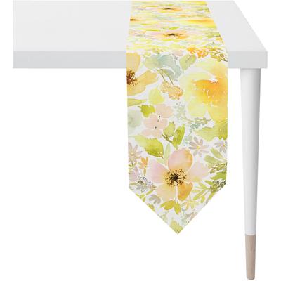 Tischband APELT "6511 SUMMERTIME, Sommerdeko, Sommer", gelb, B:25cm L:175cm, Polyester, Baumwolle, Tischdecken, Digitaldruck Image