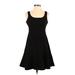 Ann Taylor LOFT Casual Dress - Party Scoop Neck Sleeveless: Black Solid Dresses - Women's Size 2 Petite