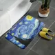 HOPolymers-Tapis Antidérapant en Coton Lavable Van Gogh Art Customs pour Salle de Bain Cuisine