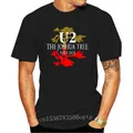 T-shirt col rond homme et femme vintage noir-marine salle de bain Rock Band U2 Joshua Tree