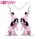 Bonsny-Boucles d'Oreilles en Acrylique Rose pour Femme Jolies Cavalier King Charles Épagneul