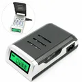 Chargeur rapide portable intelligent 4 emplacements AA AAA LCD Powerbank batterie prise US pour