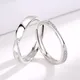 Bague torsadée réglable pour hommes et femmes plaqué cuivre platine simple bijoux de doigt