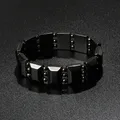 Bracelet d'énergie en hématite Wave pour hommes et femmes bracelets perlés magnétiques originaux