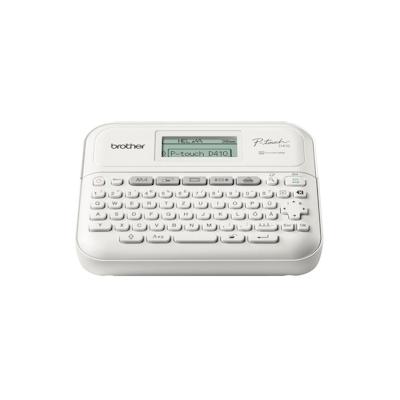 Brother Beschriftungsgerät P-touch TD410 VP, weiß, QWERTZ-Tastatur, im Transportkoffer, inkl. Zubehör