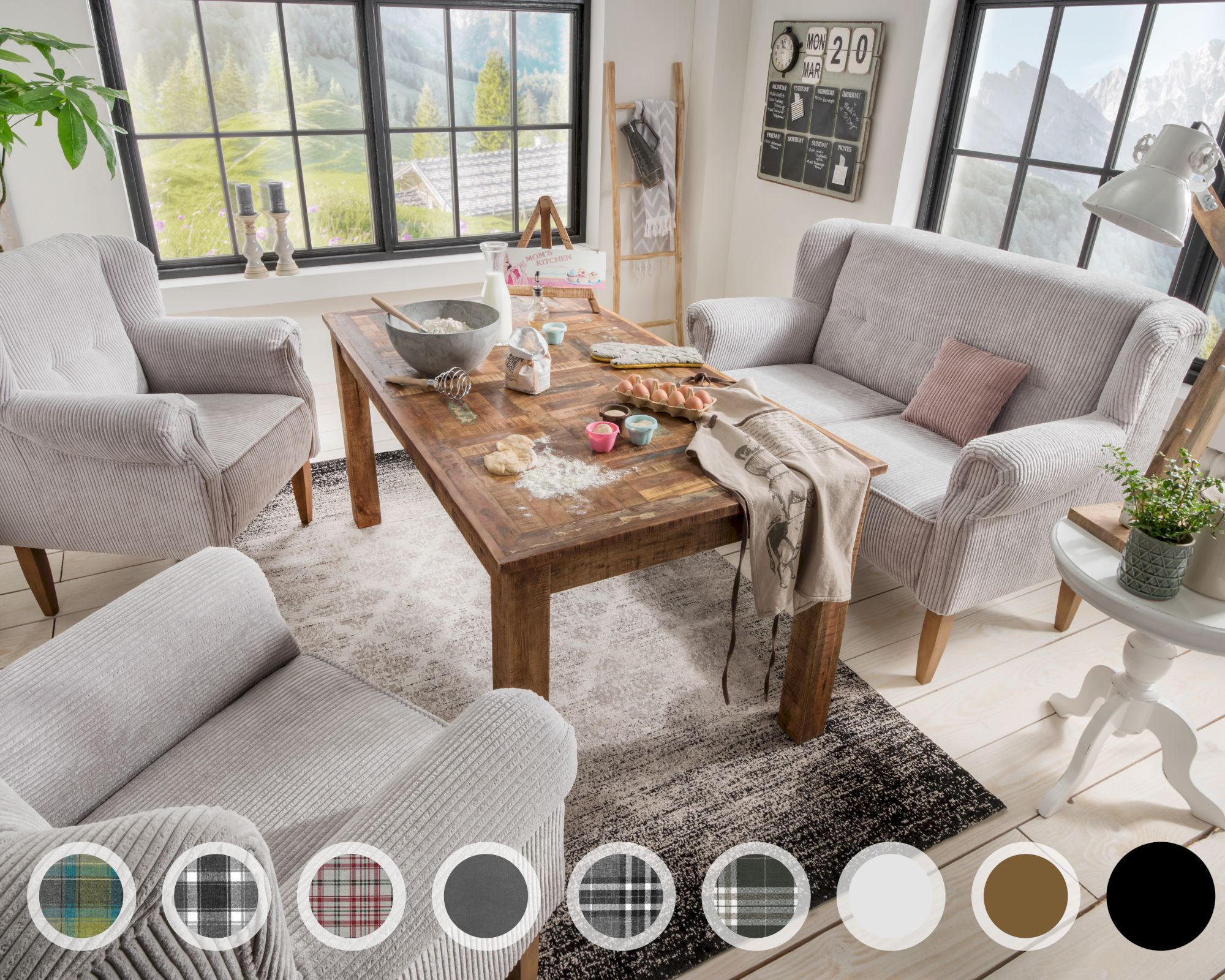 Massivholz »Pavolo« Tischsofa 2-Sitzer / PK D 4804 / Buche natur