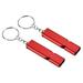 Uxcell Emergency Survival Whistle Double Tubes Whistles Super Loud Red 2 Pack