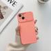 Slim Fit Case for iPhone 14 Plus 2MM Camera Lens Sliding Design Sleek Candy Colors Protective Cover with Military Grade Soft Lining Silicone Skin-Friendly Shockproof Anti-Scratches Case Pink