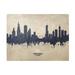 Michael Tompsett Chicago Illinois Skyline Concrete Canvas Art