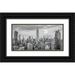 Frank Assaf 32x18 Black Ornate Wood Framed with Double Matting Museum Art Print Titled - Empire State Building with Manhattan skyline - New York City