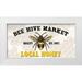 Allen Kimberly 24x14 White Modern Wood Framed Museum Art Print Titled - Bee Hive Market 2