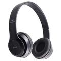 P47 Wireless With Mic Support Multifunctional Over Ear Stereo Noise Cancelling Foldable Bluetooth BLACK