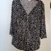 Nine West Tops | Black, Grey And White 3/4 Sleeve Womens Top. Large. Nine West | Color: Black/Gray | Size: L