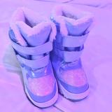 Disney Shoes | Disney’s Frozen Anna And Elsa Toddler Winter Boots Size 8 | Color: Blue/Pink | Size: 8g