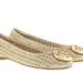 Tory Burch Shoes | Brand New Tory Burch Reva Pasedena Woven Ballet Gold Flats 7.5 | Color: Gold | Size: 7.5