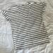 J. Crew Tops | J. Crew Striped V-Neck T-Shirt Size Small Flutter Short Sleeves White Navy | Color: White | Size: M