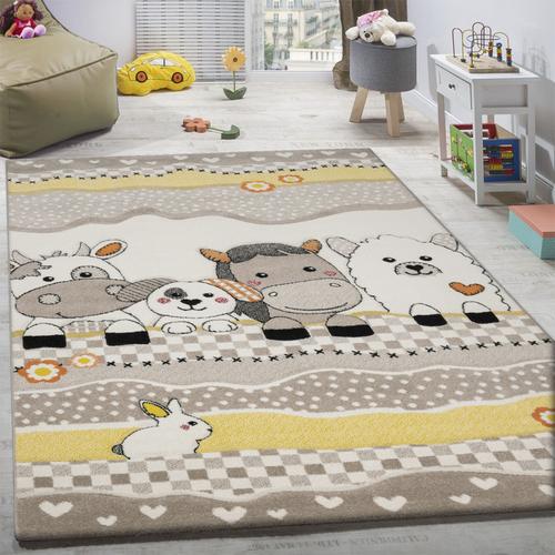 "Kinderteppich PACO HOME ""Diamond 639"" Teppiche Gr. B/L: 80 cm x 150 cm, 18 mm, 1 St., beige Kinder Kinderzimmerteppiche"