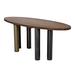 Noir Trading Inc. Journal 79" Dining Table Wood/Metal in Black/Brown/Gray | 30 H x 79 W x 32 D in | Wayfair GTAB572DW