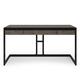 Trent Austin Design® Gorlest Solid Acacia Wood Modern Industrial Desk Wood/Metal in Gray/Black | 31 H x 60 W x 24 D in | Wayfair
