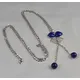 Garantie 925 argent Sterling Lapis Lazuli chaîne de chandail 45cm 12.8g NE31351