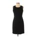 INC International Concepts Casual Dress - Sheath Crew Neck Sleeveless: Black Print Dresses - Women's Size 4