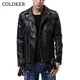 COLDKER PU moto cuir veste hommes grande taille M-5XL coréen mode noir veste manteau chaqueta cuero