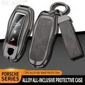 Coque de protection pour clé de voiture Porsche Boxster Cayman 911 housse sac à clés broderie